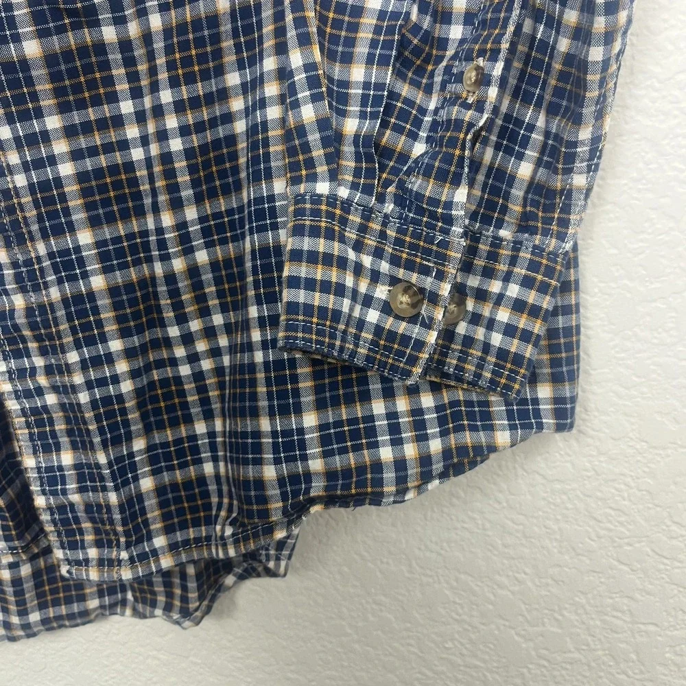 Wrangler Riggs Shirt Men XL Multicolor Buffalo Plaid Cotton Workwear Button Down